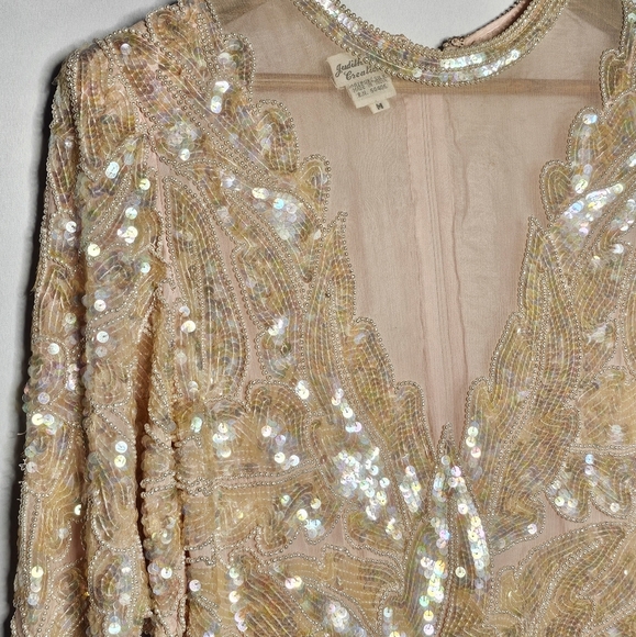 Silk Vintage Sequined Top - Picture 5 of 7